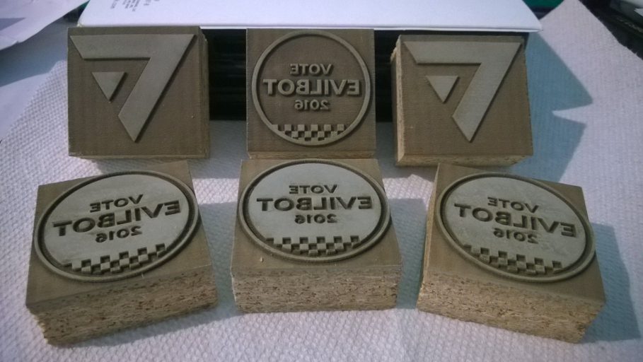Example of a set of custom stamps for an event